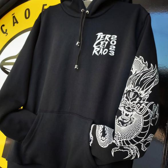 Moletom preto personalizado de turma